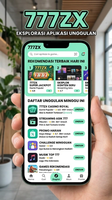 Tampilan katalog aplikasi 777zx