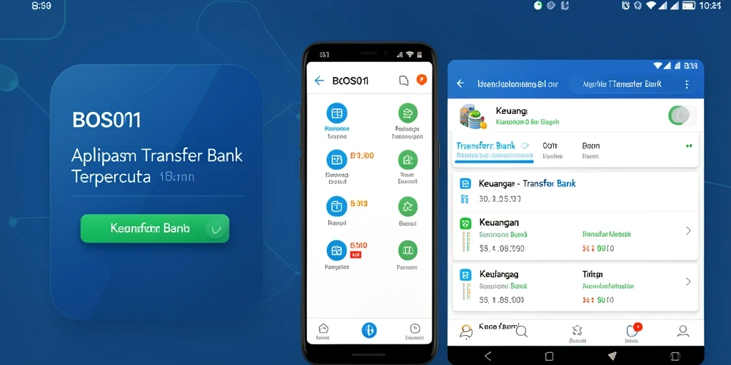 Antarmuka pengguna aplikasi Transfer Bank BOS01 yang sederhana dan efisien.