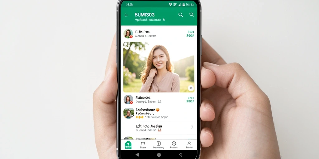 Tampilan antarmuka BUMI303 yang modern dan stylish untuk Edit Foto Aesthetic.