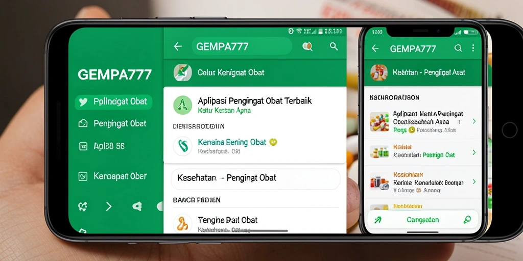 Tampilan antarmuka aplikasi Pengingat Obat yang sederhana dan informatif.