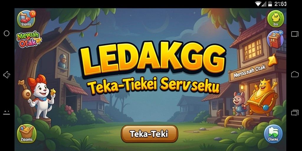 Tampilan antarmuka LEDAKGG dengan teka-teki yang menantang dan menarik.
