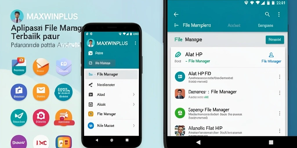 Tampilan antarmuka pengguna MAXWINPLUS yang bersih dan fungsional.