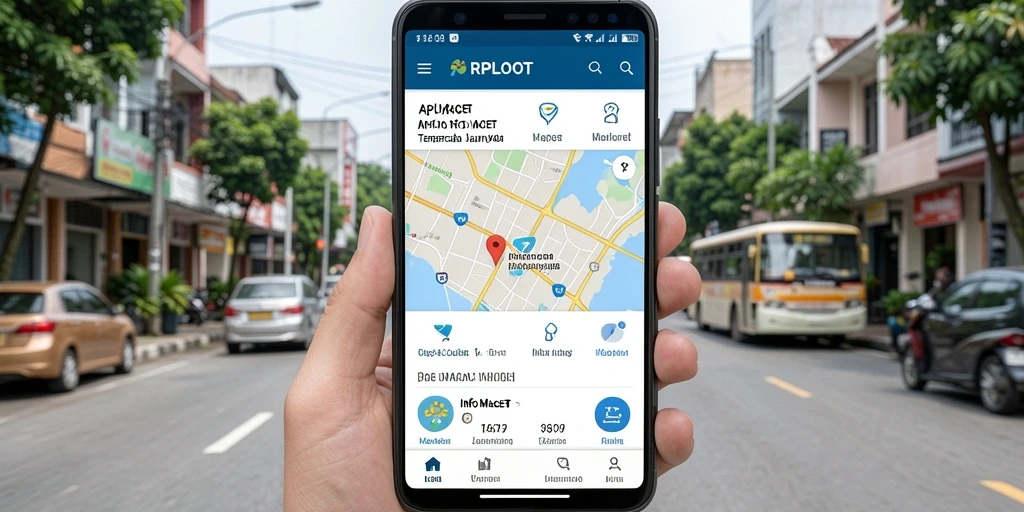 Tampilan antarmuka RPLOOT yang informatif dan intuitif untuk info macet.